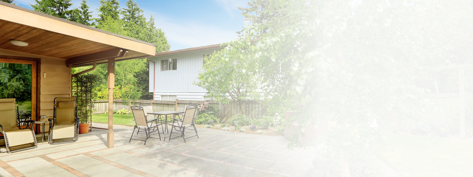 outdoor patio area